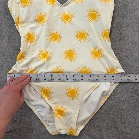 Kate Spade One Piece Swimsuit No Size Appx MEDIUM Yellow Suns - Picture 3 of 7